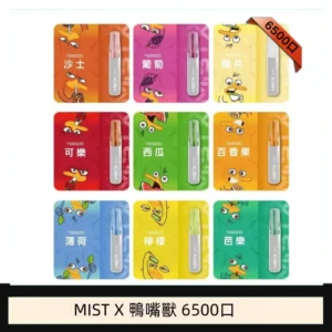 MIST X 鴨嘴獸 6500口一次性拋棄式電子煙｜陶瓷芯更穩定